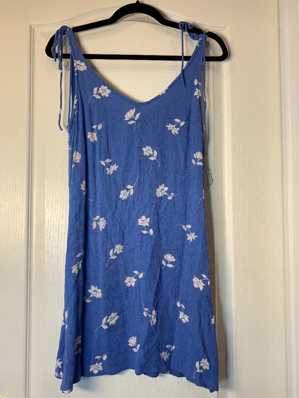 Billabong Blue Floral Sundress M Beach Boho Summer Dress Adjustable Straps